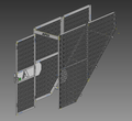 Stair Security Door - 24" Stairs - 44 Deg. Stringer