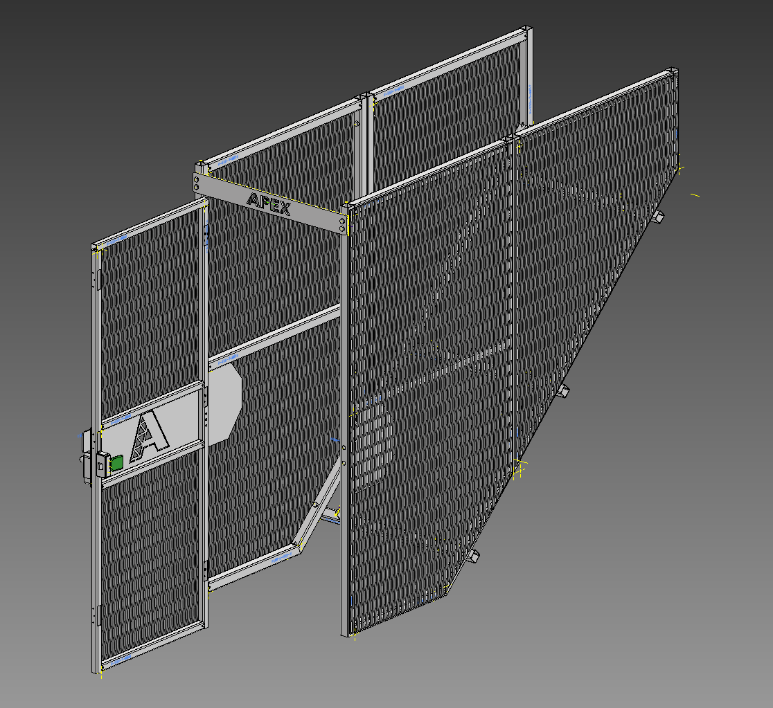 Stair Security Door - 24" Stairs - 44 Deg. Stringer