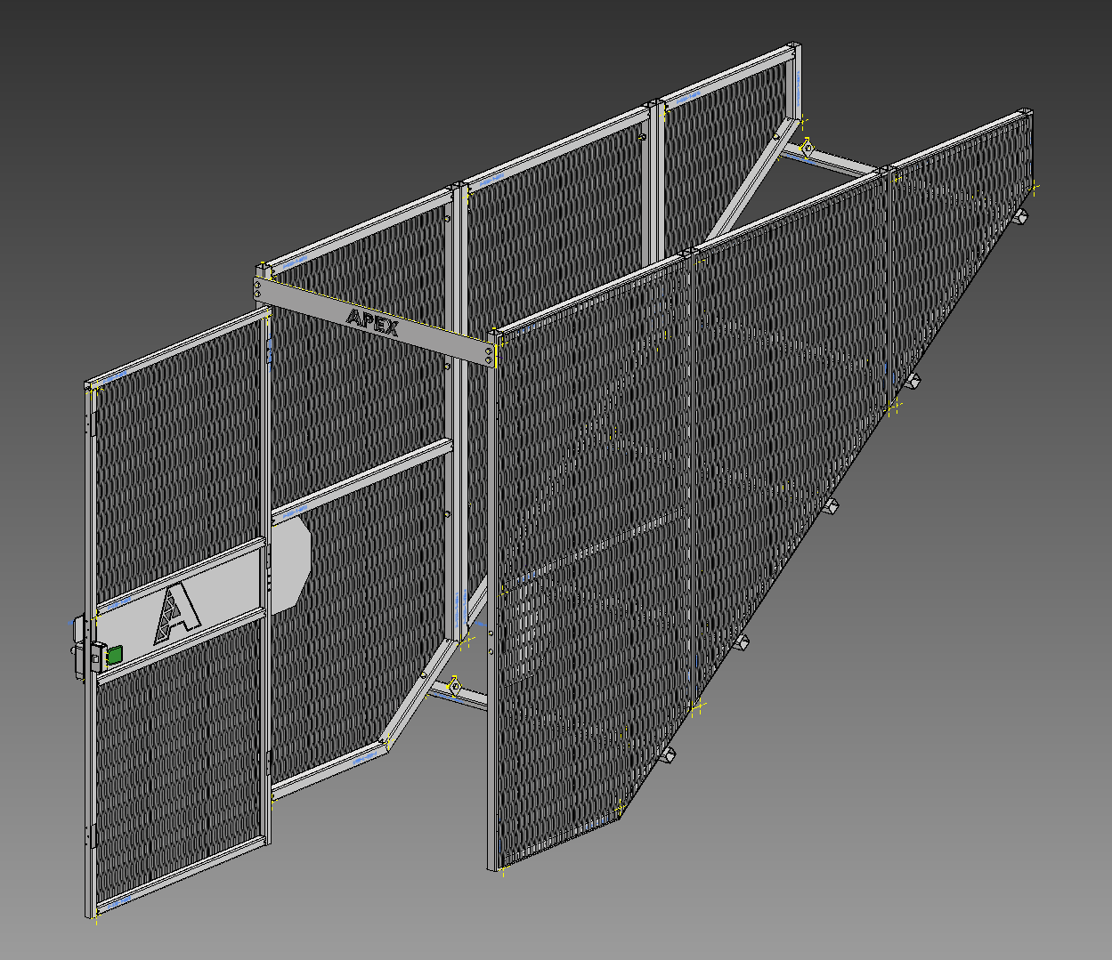 Stair Security Door - 36" Stairs - 37 Deg. Stringer