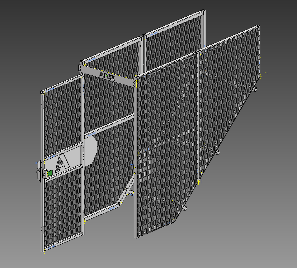 Stair Security Door - 24" Stairs - 41 Deg. Stringer
