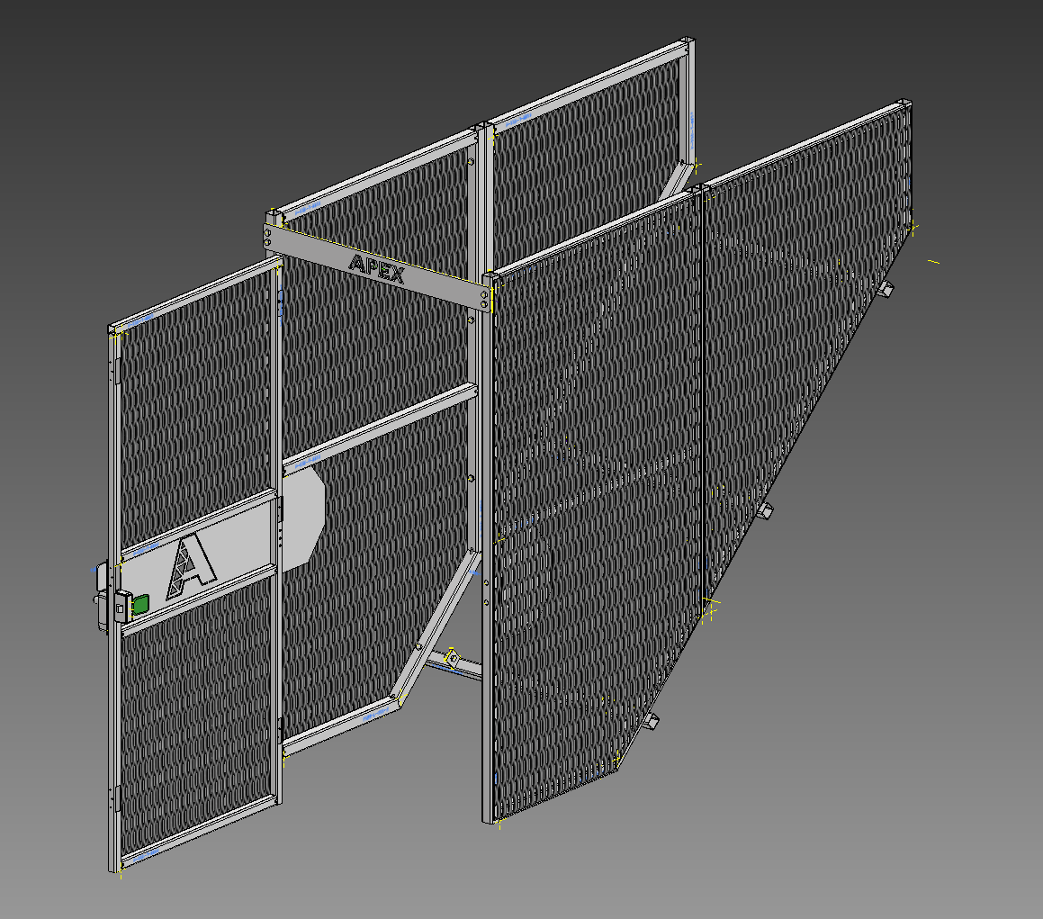 Stair Security Door - 30" Stairs - 44 Deg. Stringer