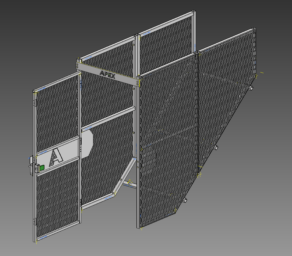 Stair Security Door - 30" Stairs - 41 Deg. Stringer