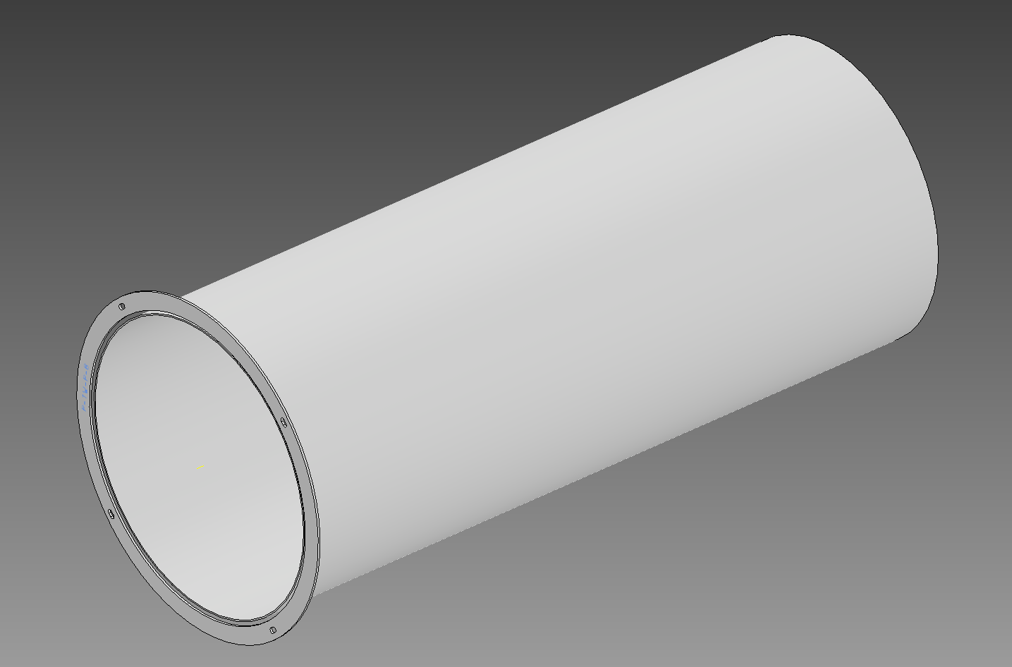 24" Axial Fan to 24" Aeration Pipe Transition - 5' OAL
